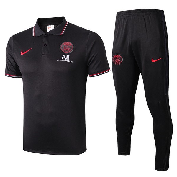 Polo Paris Saint Germain Conjunto Completo 2019-20 Rojo Negro Blanco